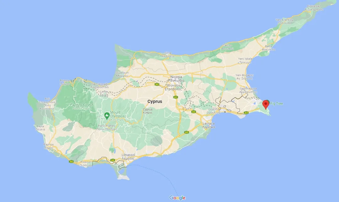 Protaras Location Map